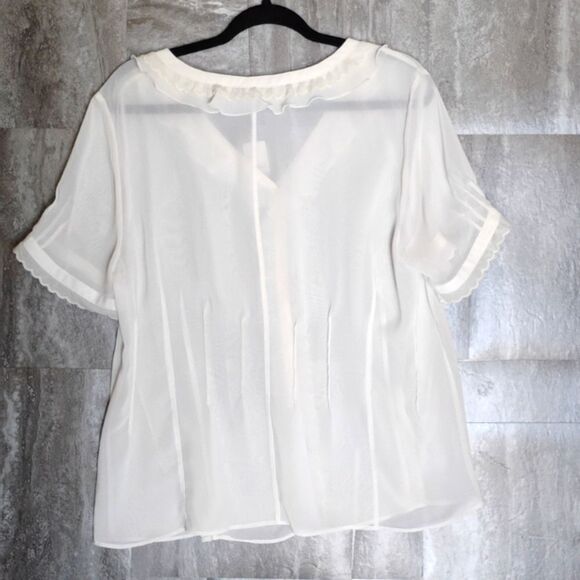 Women's Lane Bryant Button Front Baby Doll Top Size 14/16 NWT - Picture 7 of 7